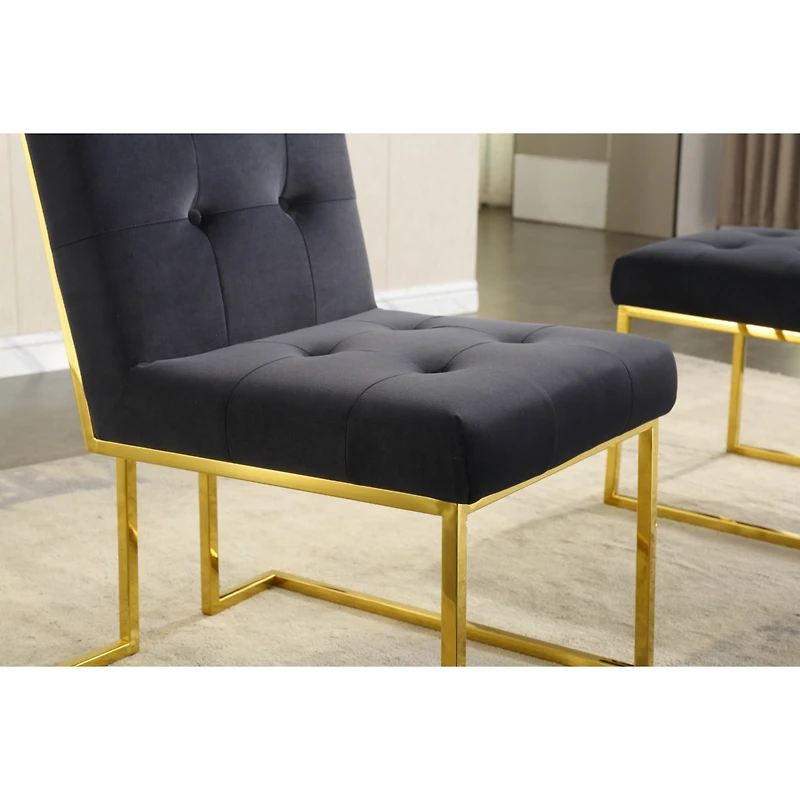 Streamdale Tufted Velvet Dining Chairs (Set of 2)