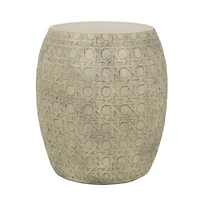 Simplie Fun Bohemian Barrel Side Table Intricate, Textural, & Versatile
