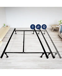 Clara Clark Heavy Duty 5 Lag Adjustable Steel Bed Base With Center Support - Universal Full & Queen
