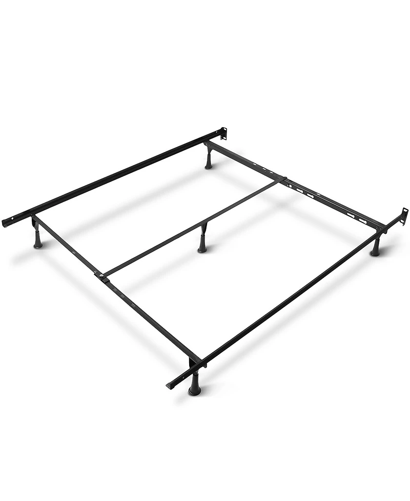 Clara Clark Heavy Duty 5 Lag Adjustable Steel Bed Base With Center Support - Universal Full & Queen