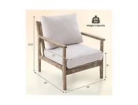 Slickblue Modern Accent Chair with Solid Rubber Wood Armrests
