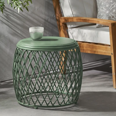 Streamdale Stylish Lattice Accent Table for Indoor Decor and Parties