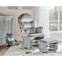 Simplie Fun Madison Glider And Ottoman Wood And Light Fabric