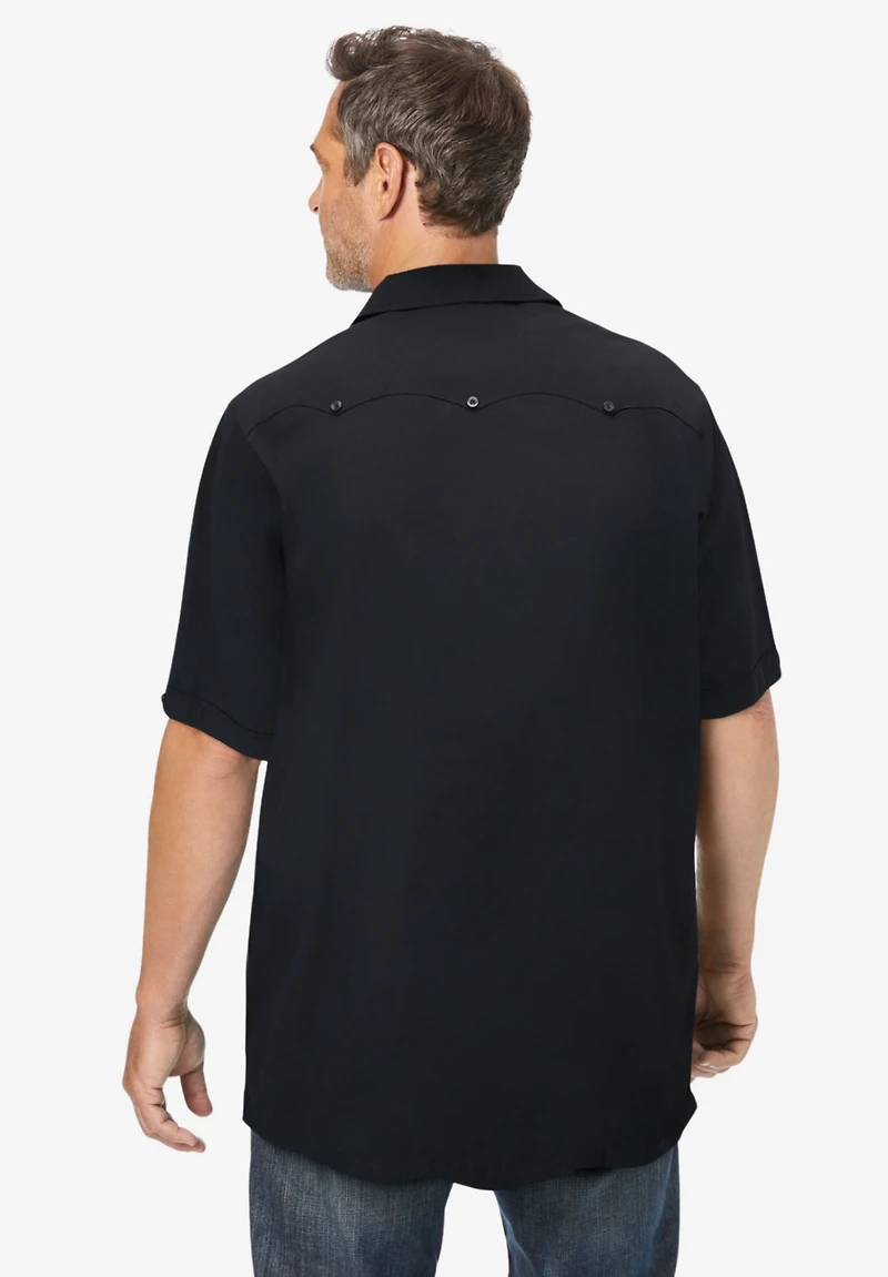KingSize Men's Big & Tall Short-Sleeve Guayabera Shirt