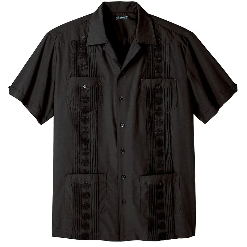 KingSize Men's Big & Tall Short-Sleeve Guayabera Shirt