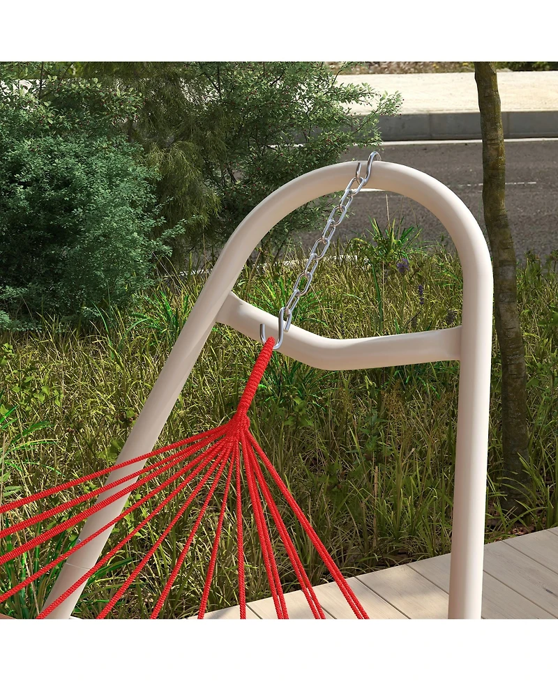 Hammock Stand for 2 Person, Portable Adjustable Steel Frame Hammock Stand with Weather Resistant Finish, for 9-14ft Hammocks, 10.3', 550 lbs. Capacity