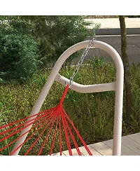 Hammock Stand for 2 Person, Portable Adjustable Steel Frame Hammock Stand with Weather Resistant Finish, for 9-14ft Hammocks, 10.3', 550 lbs. Capacity