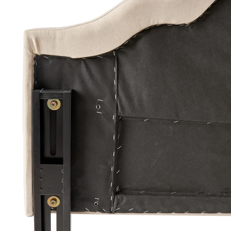 Simplie Fun Contemporary Button-Tufted Upholstered Headboard with Nailhead Accents