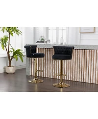 Streamdale Adjustable Swivel Bar Stools Set for Kitchen