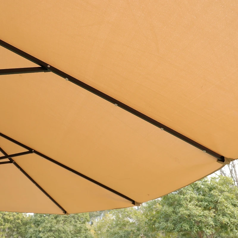 Streamdale Furniture Extra-Large Waterproof Patio Double-Sided Umbrella with Crank Lift