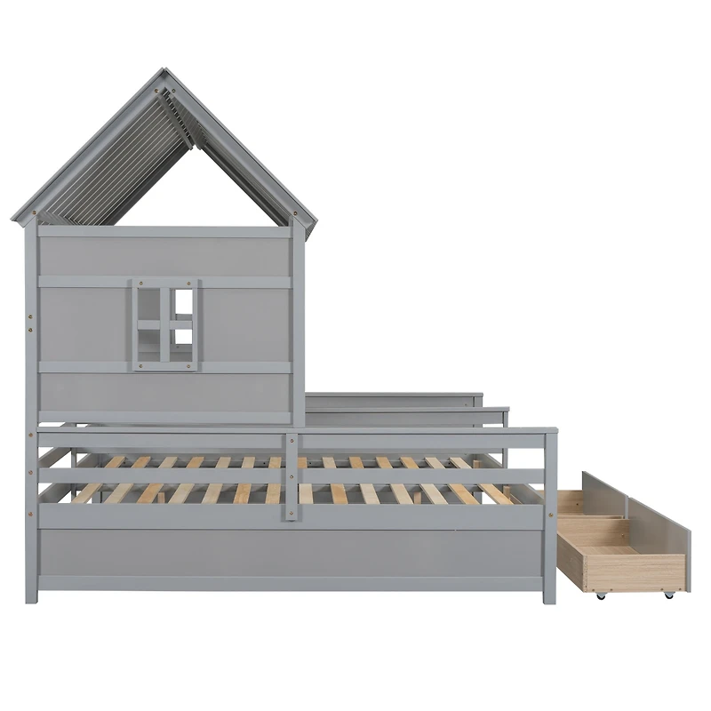 Streamdale Twin Platform Bed with Drawers (White)