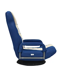 360-Degree Swivel Gaming Floor Chair with Foldable Adjustable