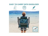 Slickblue 4-Pack 5-Position Outdoor Folding Backpack Beach Reclining Chair with Pillow