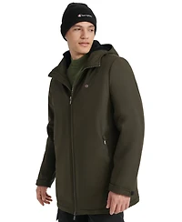 Champion Men's Performance Hooded, Faux Sherpa-Lined Peacoat Jacket