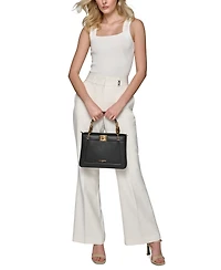 Karl Lagerfeld Paris Ivette Leather Satchel