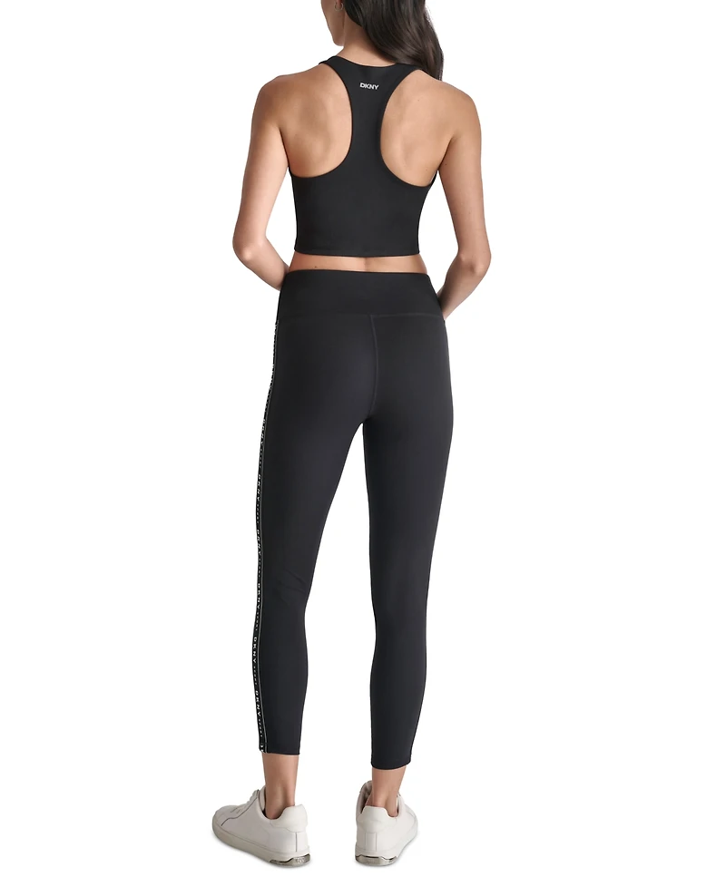 Dkny Sport Women's High-Waist Logo Tape Leggings