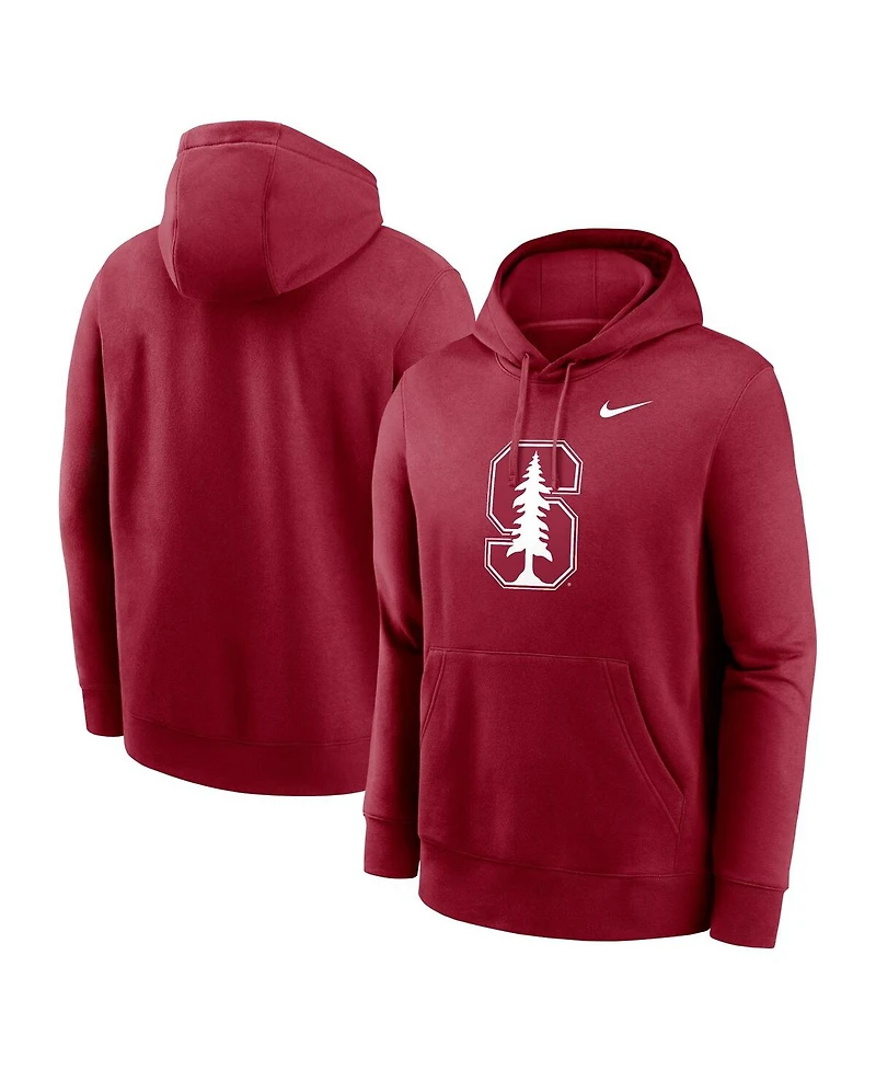 Nike Men's Cardinal Stanford Cardinal Primetime Evergreen Club Fleece Pullover Hoodie