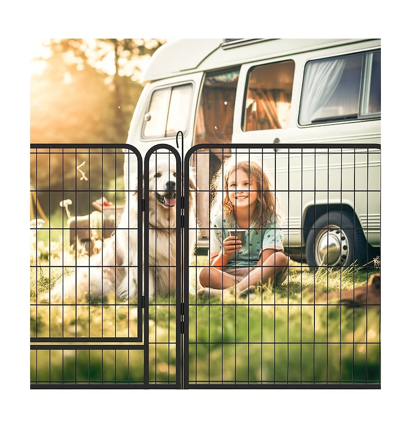 Streamdale Rust-Resistant Pet Wire Fence with Versatile Shapes and Auto Lock