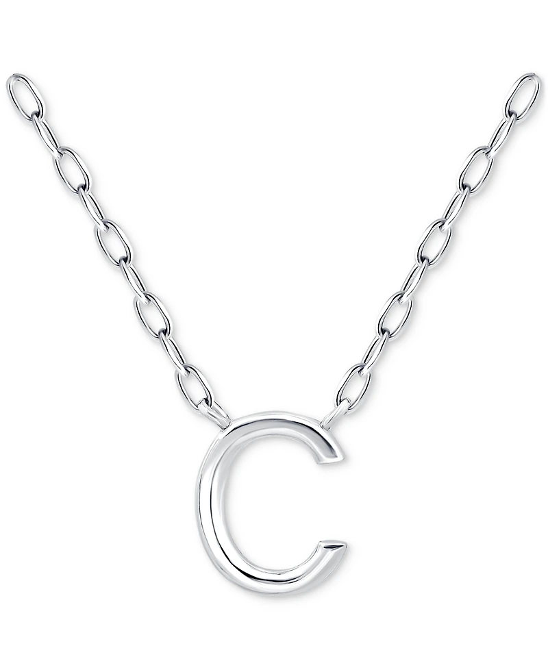 Giani Bernini Initial C Pendant Necklace in Sterling Silver, 16" + 2" extender, Created for Macy's