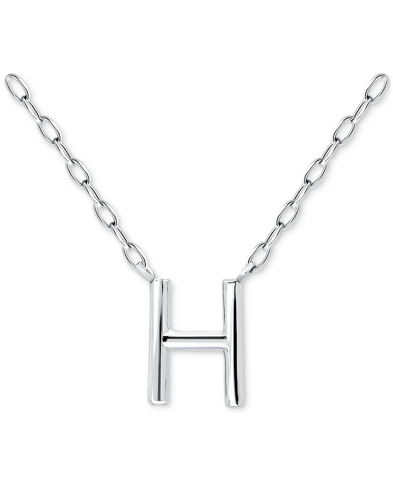 Giani Bernini Initial H Pendant Necklace in Sterling Silver, 16" + 2" extender, Created for Macy's