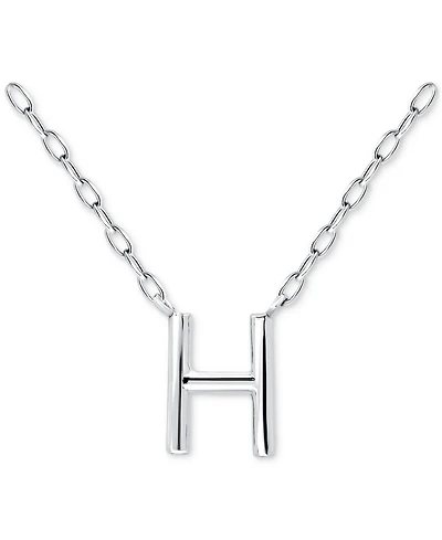 Giani Bernini Initial H Pendant Necklace in Sterling Silver, 16" + 2" extender, Created for Macy's