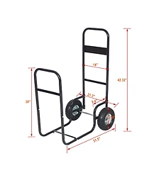 Streamdale Furniture Multipurpose Firewood & Heavy-Duty Cart with 200lb Capacity