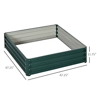 Giant 4' x 4' Metal Raised Garden Bed for Strong Root Growth