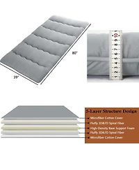 Caromio Twin Size Futon Mattress Floor Mattress Pad Portable Dorm Sleeping Pad, 39"x 80"