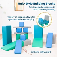 ECR4Kids SoftZone Soft Builder Blocks, Assorted, 16-Piece