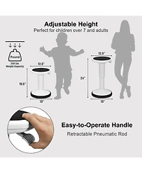 Slickblue Adjustable Active Learning Stool Sitting Home Office Wobble Chair with Cushion Seat