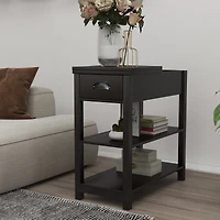 Streamdale Narrow End Table with Flip-Over Drawers