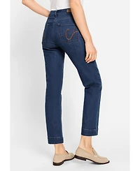 Olsen Women's Mona Fit Straight Leg Power Stretch Cropped Jean