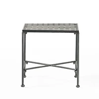 Streamdale Furniture Black Iron End Table Versatile Patio Decor for Any Occasion