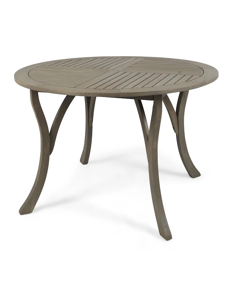 Streamdale Stylish Circular Outdoor Acacia Wood Patio Table - Teak Grey