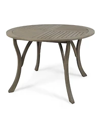 Streamdale Stylish Circular Outdoor Acacia Wood Patio Table - Teak Grey