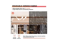 Slickblue 10 x 8.2 Feet Retractable Awning with Easy Opening Manual Crank Handle