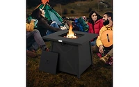Slickblue 30 Inch Square Propane Gas Fire Table with Waterproof Cover