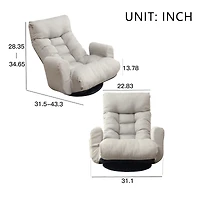 Streamdale Adjustable Gaming Lounger Chair, 360 Rotation