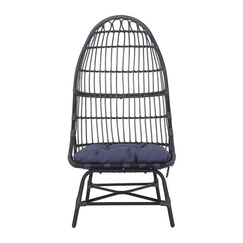 Streamdale Grid Rattan Basket Chair with Cozy Comfort