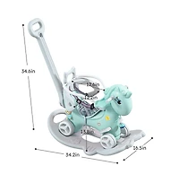 Streamdale Furniture 4-in-1 Rocking Horse, Balance Bike, Ride-On, and Balance Board for Toddlers