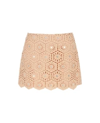 Nocturne Women's Embroidered Mini Skirt