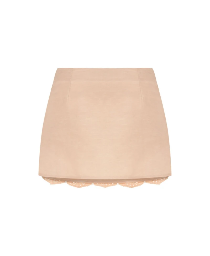 Nocturne Women's Embroidered Mini Skirt