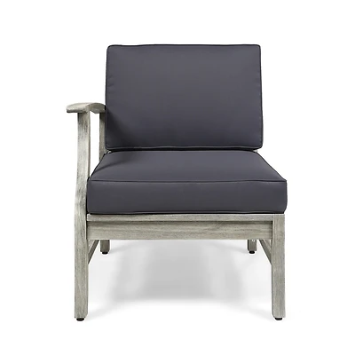 Streamdale Durable Acacia Wood Outdoor Armchair with Water-Resistant Cushions