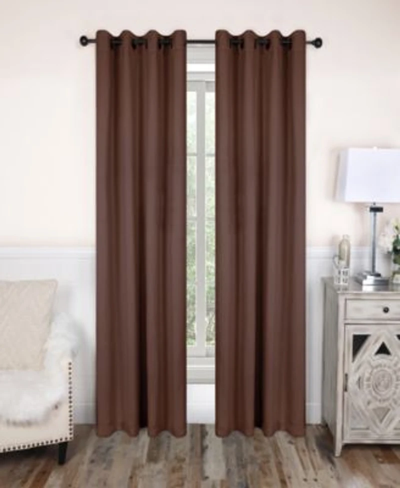 Superior Solid Classic Modern Wrinkle Resistant Room Darkening Piece Curtain Set