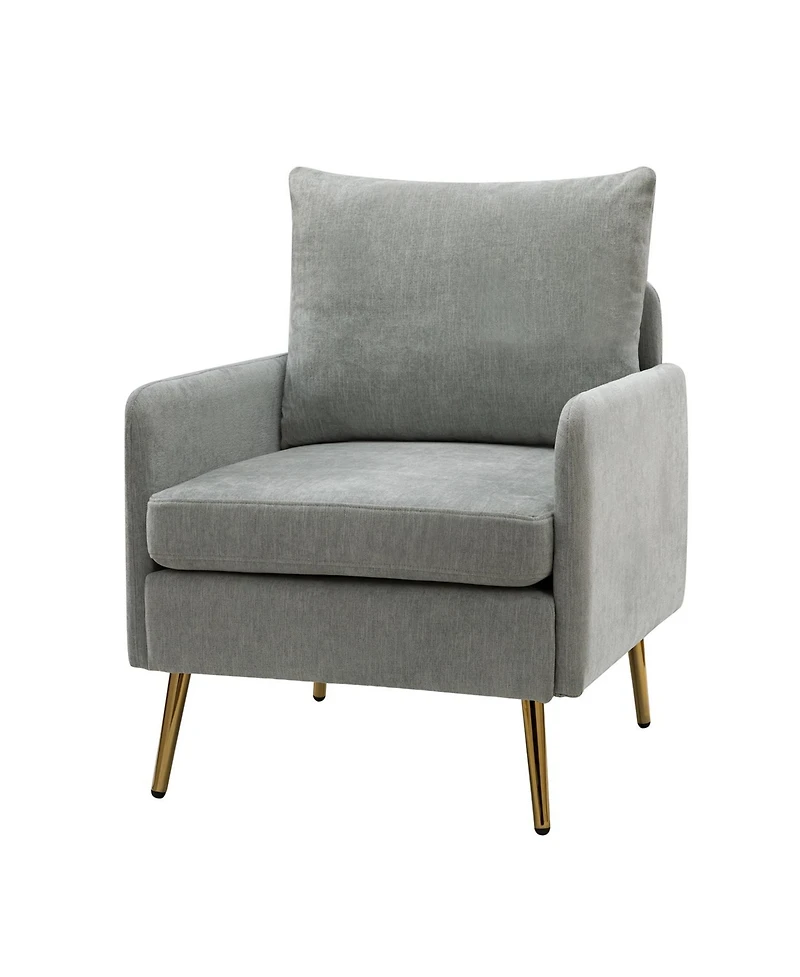 Hulala Home Modern Armchair with Metal Legs