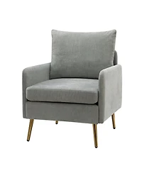 Hulala Home Modern Armchair with Metal Legs