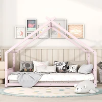 Streamdale Full Metal House Bed, White
