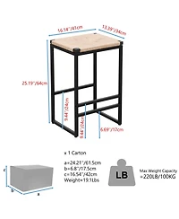 Streamdale Furniture 2 Backless Bar Stools in Paper Rope Woven Chairs