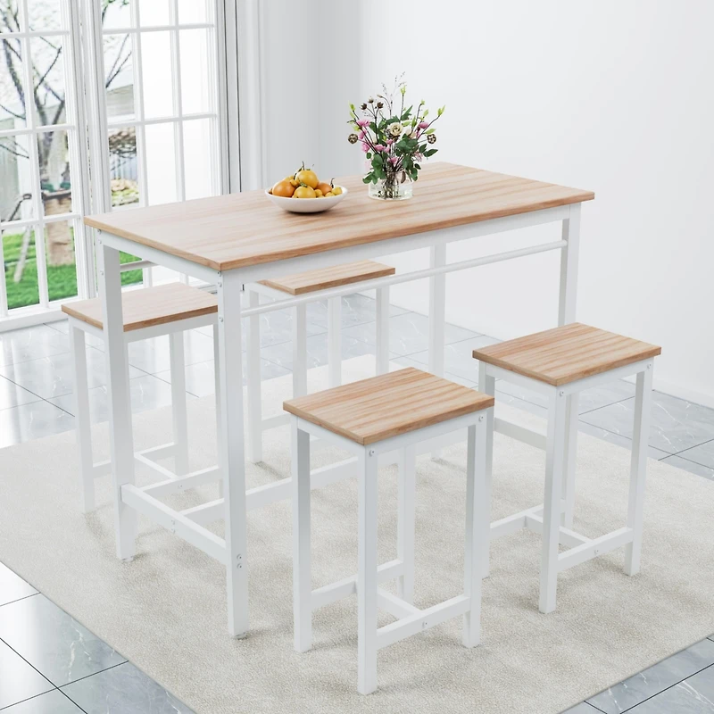 Streamdale 5-Piece Kitchen Table & Stools White Oak
