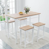 Streamdale 5-Piece Kitchen Table & Stools White Oak